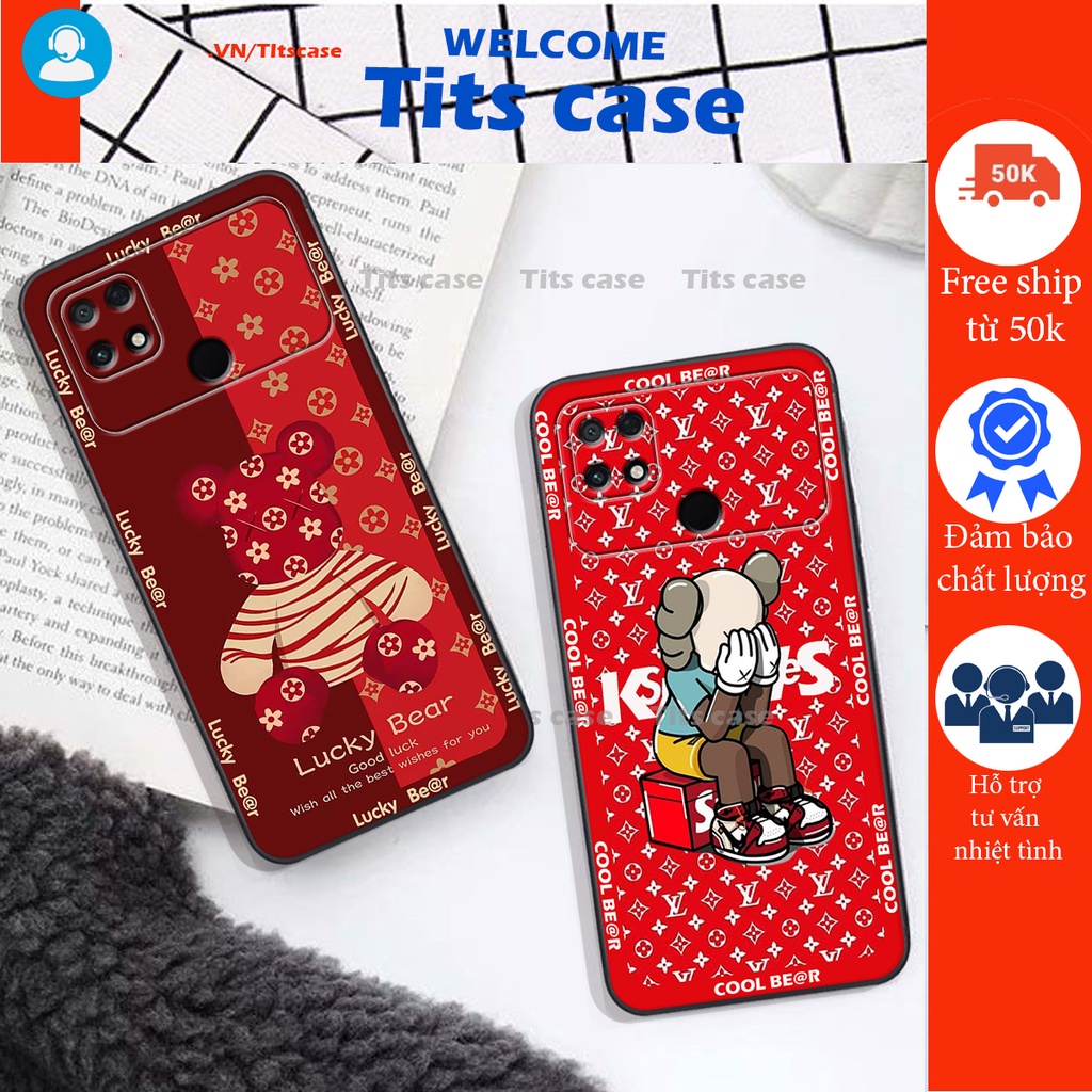 Ốp lưng Xiaomi POCO C40 - Bảo vệ camera in hình GẤU K@WS- BE@R COOL-CỰC XINH-RẺ-BỂN -ĐẸP