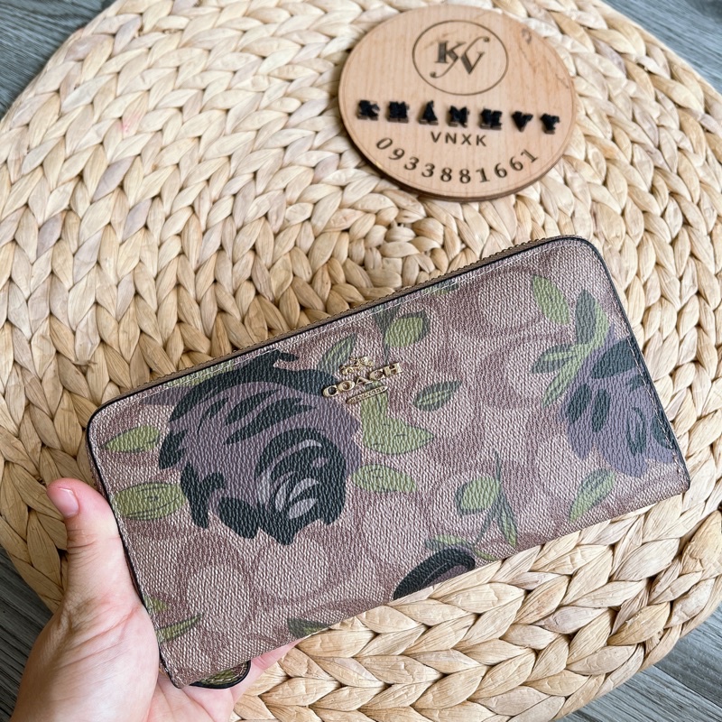 ‼️Rẻ nhất Shopee‼️Ví Coach dài dây kéo
