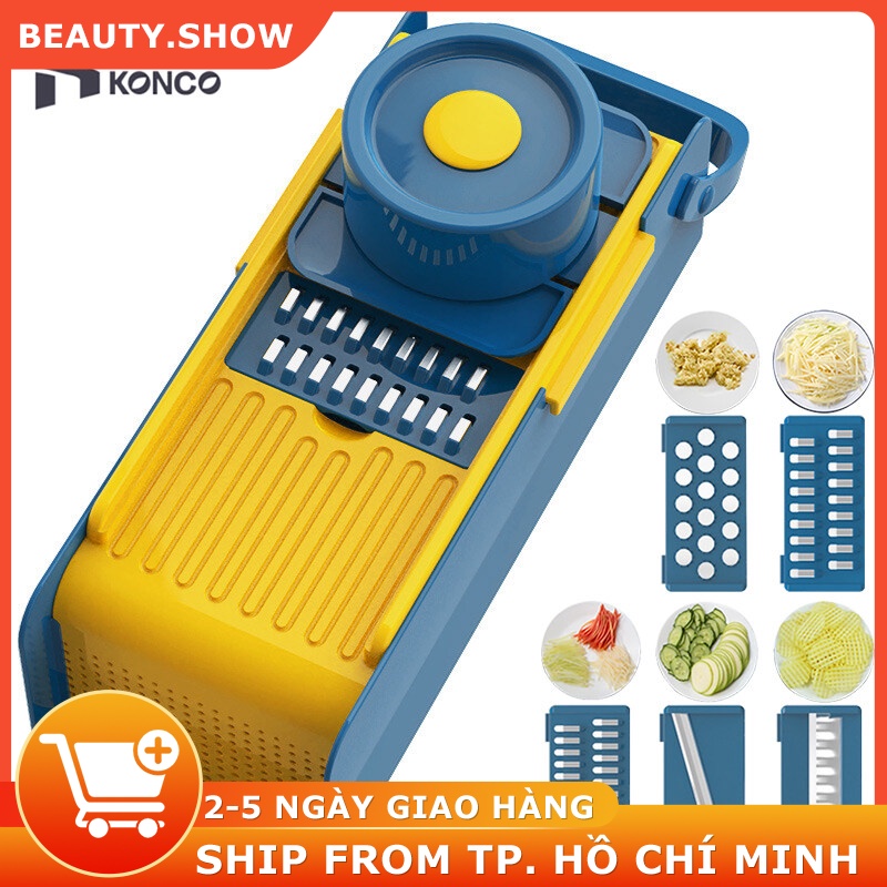 bộ dụng cụ nạo rau củ quả có nắp,hộp tích hợp dao cắt thái gọt nạo bào sợi rau củ quả kiểu hạt lựu đa năng tiện lợi