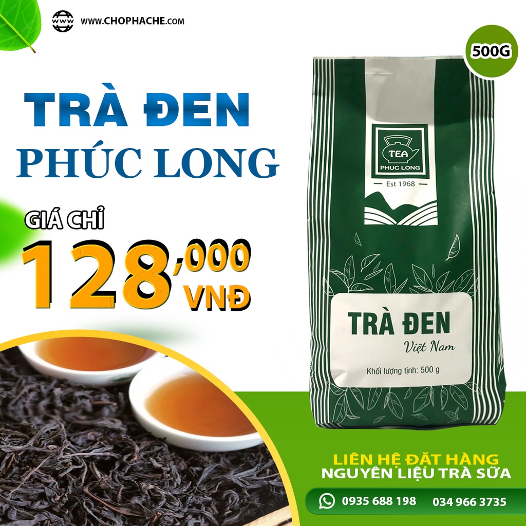TRÀ ĐEN PHÚC LONG (Gói 500g) - Hương Thơm Đặc Biệt