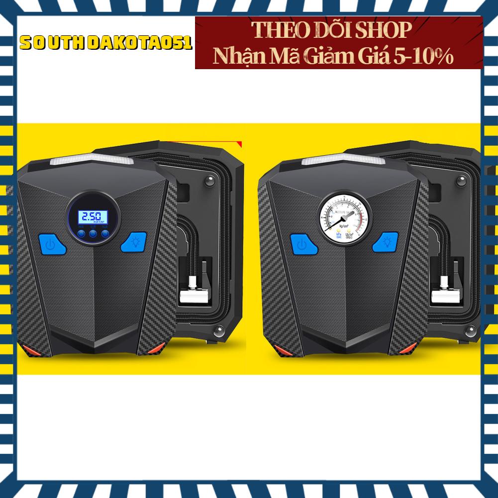 Hàng HOT Bơm Lốp Ô Tô - Bơm Hơi xe hơi Siêu Mạnh Aikesi Điện Tử Tự Ngắt di động với đèn LED【Southdakota051】