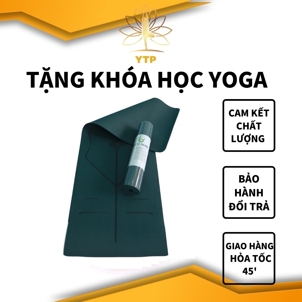 Thảm Tập Yoga S3ECO8MMDT ECO MAT [FREESHIP] Thảm Chất Liệu TPE Cao Su Định Tuyến Kèm Túi Dây và Đựng Cao Cấp Trend 2020