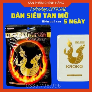 5 Miếng Dán Giảm Mỡ Bụng Kroko Thái Lan Navel Paste