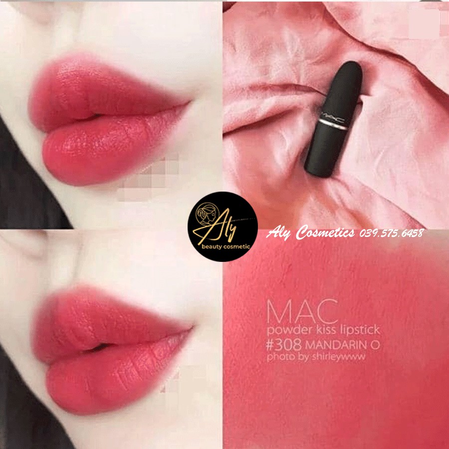 [CAM KẾT 💯] Son MAC Mandarin 308 Màu hồng san hô – Power kiss lipstick