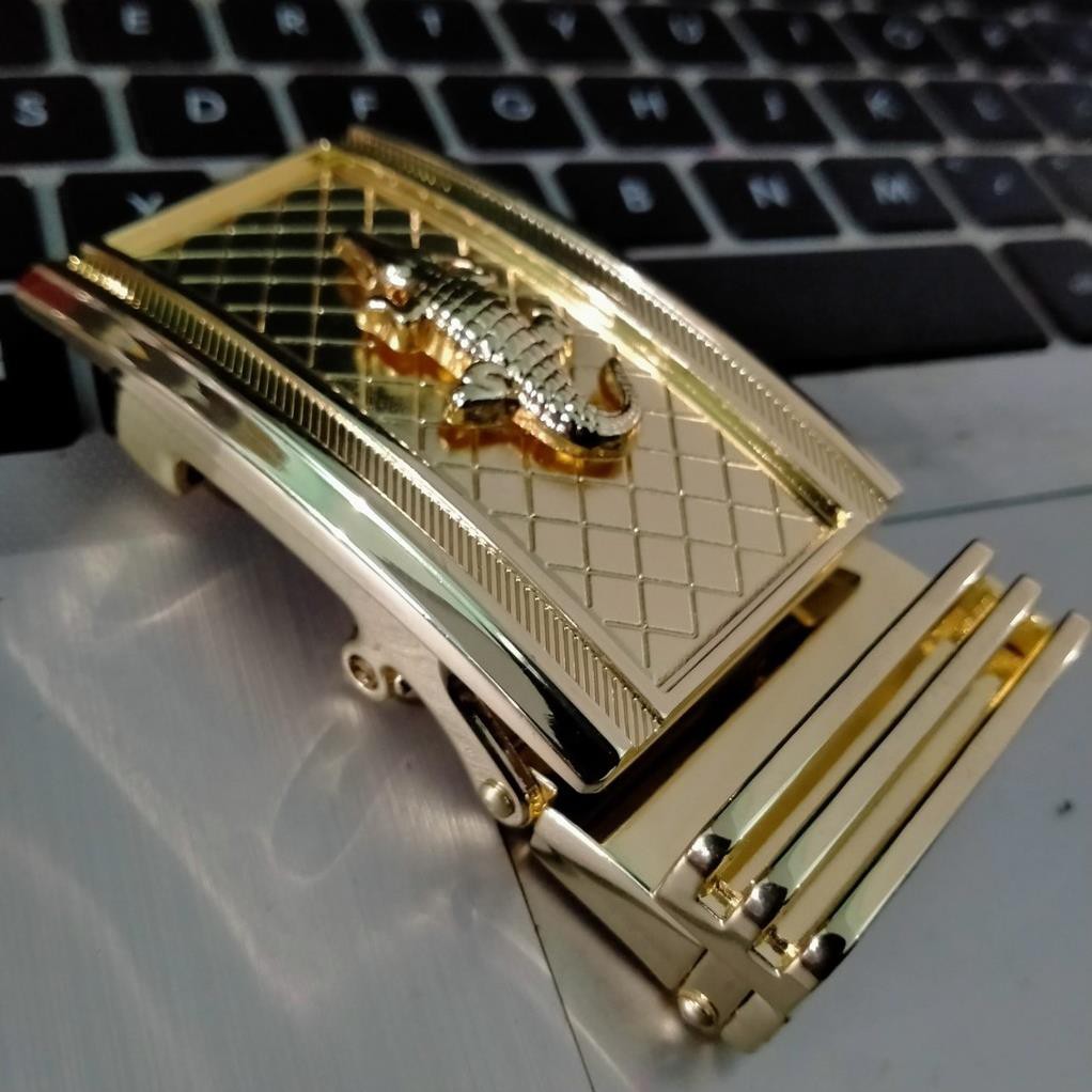 ✅Hàng Xịn✅ Mặt Khóa Cá Sấu Thắt Lưng Nam - Khóa Chống Gỉ Dùng Cho Thắt Lưng Da Có Rãnh Ở Giữa
