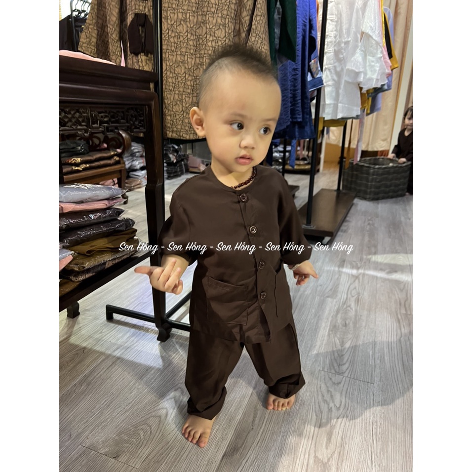 Đồ bà ba cho bé trai bé gái - quần áo lam đi lễ chùa đi chơi - set baba trẻ em vải kate Nhật BBB