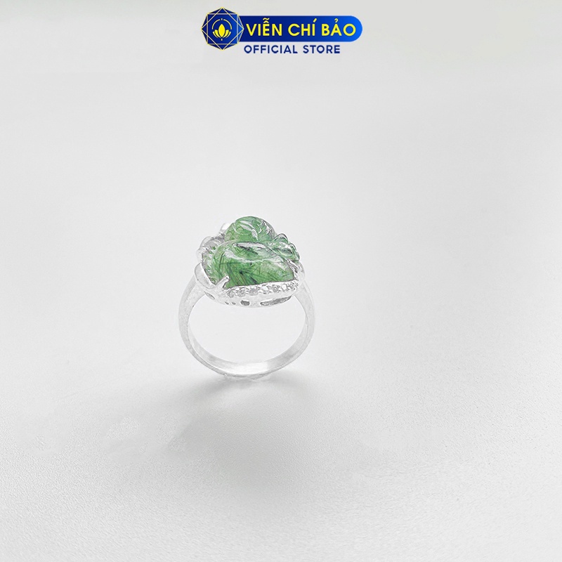Nhẫn bạc nữ Hồ Ly tóc xanh hỗ trợ tình duyên chất liệu bạc 925 thời trang phụ kiện trang sức nữ Viễn Chí Bảo N600049