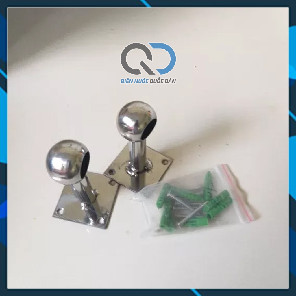 Chân  bắt tường - ống bít - ống rỗng - treo màn, máng khăn, tay vịn ...bằng inox không rỉ sét