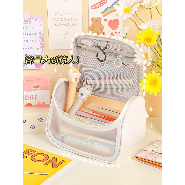 🌸Hộp Bút Chì Trong Suốt🌸Hộp Bút Cỡ Lớn Thiết Kế Trong Suốt Phong Cách Nhật Bản Dành Cho Học Sinh
