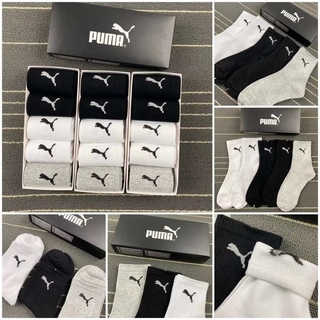 Vớ Thể Thao Puma 100% Cotton Nguyên Chất 100% Cotton Thoáng Khí Cho Nam Nữ