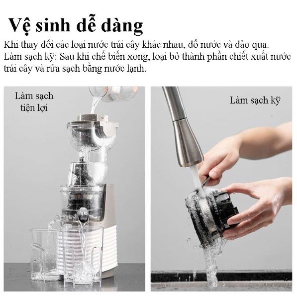 Máy ép chậm đa năng / Máy ép chậm trái cây hoa quả rau củ BUD BJ-32 Pro / BJ-08 Mini