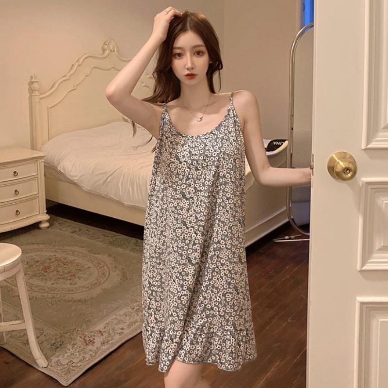 Đồ ngủ Tay Ngắn Dáng Rộng In Hình Gấu Dễ Thương Thời Trang Mùa Hè Cho Nữ