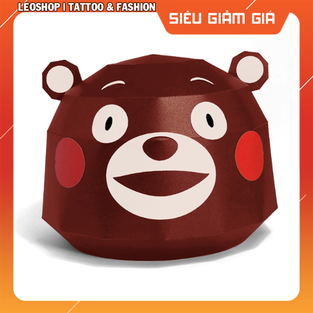 Mặt Nạ Gấu Kumamon Đội Đầu - DIY Tự Lắp Ráp (Hàng Sẵn)