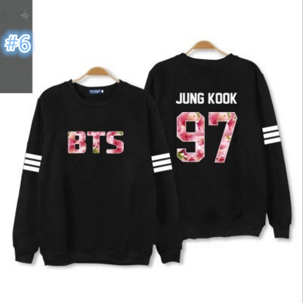 Áo Sweater Chui Đầu In Tên Các Thành Viên Nhóm Bts