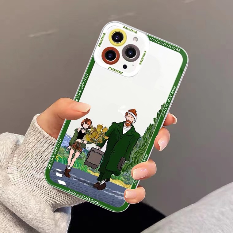 Mới Ốp Điện Thoại TPU Silicon Mềm Trong Suốt In Họa Tiết Thời Trang Dành Cho iPhone 11 13 12 Pro MAX XR X XS MAX 7 8 Plus 6 6s Plus