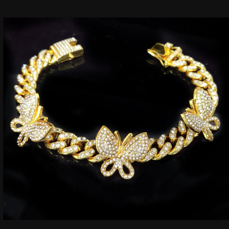 1 Vòng Tay Hình Bướm Đính Đá Lấp Lánh Phong Cách Hip Hop | BigBuy360 - bigbuy360.vn