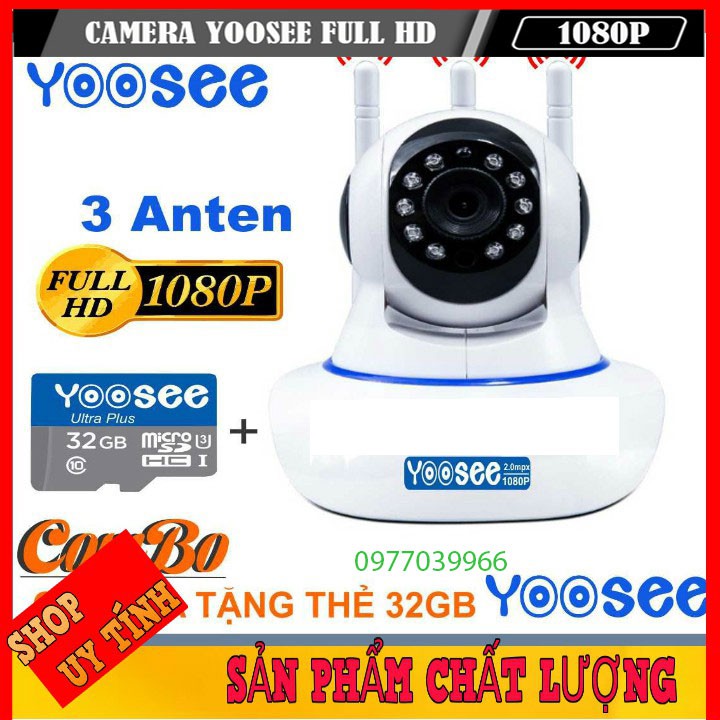 [TẶNG THẺ 32GB] Camera IP YooSee 3 Anten 1080P