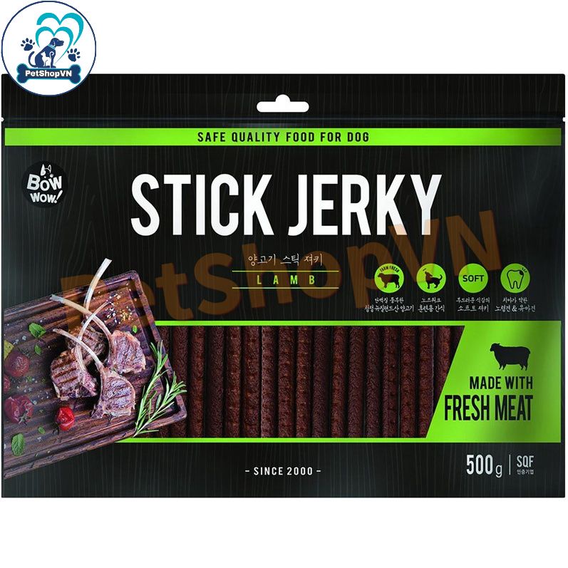 Thịt Cừu / Thịt Bò Que Cho Chó BOWWOW Túi 90G / 500G