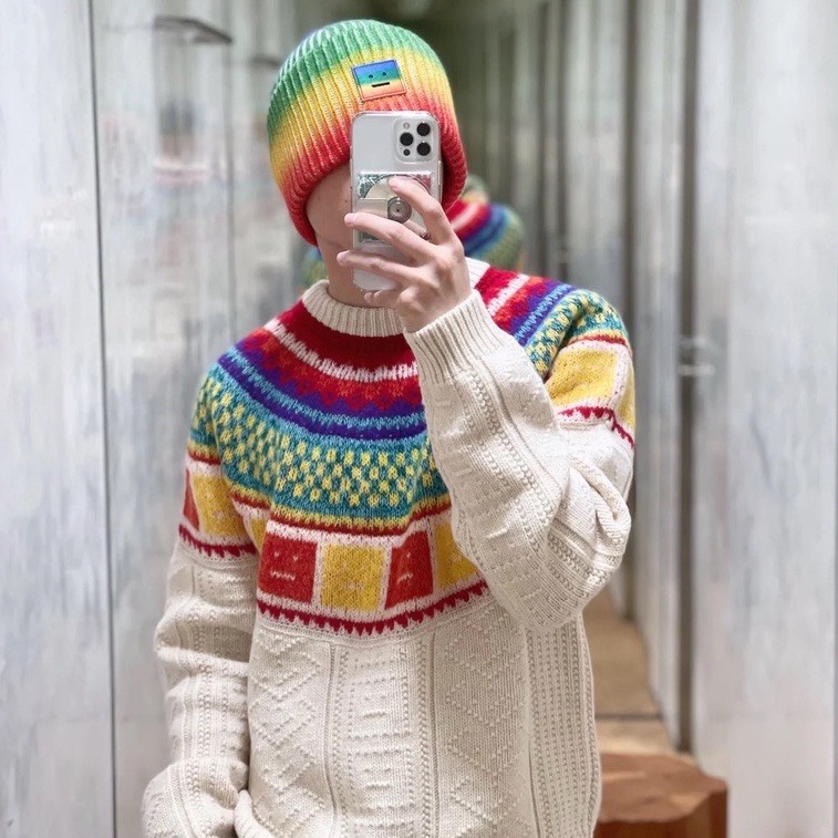 Áo Sweater Acne Studios Pattern-Embroidered Wool Jumper Knit Wear