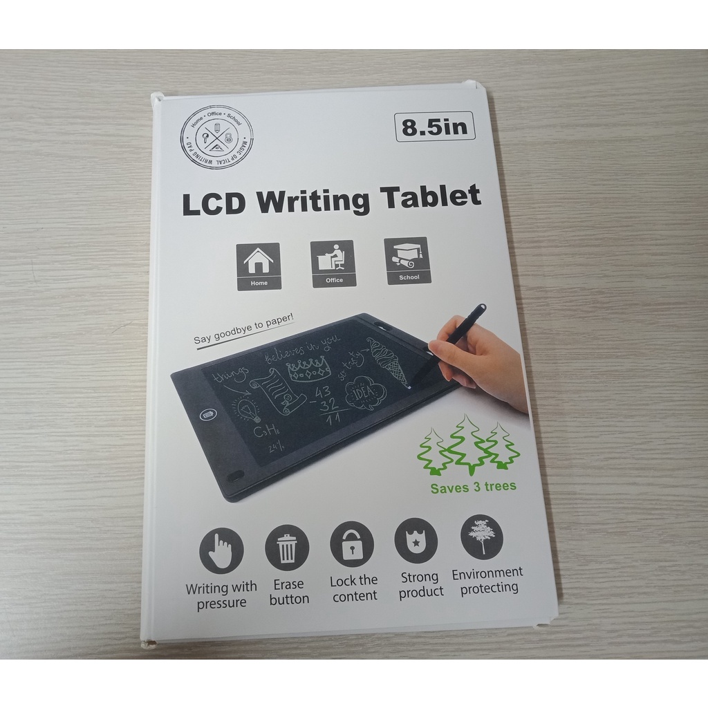 Bảng Vẽ Tự Xóa Thông Minh LCD 8.5 Inch - Kèm Bút Vẽ, Bảng Viết Điện Tử Cho Bé Thỏa Sức Sáng Tạo, Đồ Họa Sắc Nét