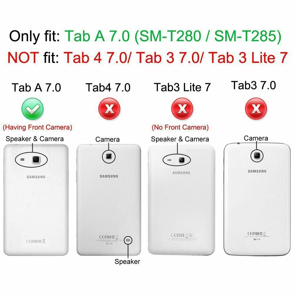 Bao da điện thoại PU nắp lật cho Samsung Galaxy Tab A 6 A6 7.0 2016 T280 SM-T280 T280N T285 SM-T281