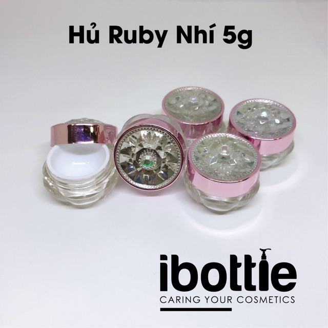 Chai lọ sang chiết mỹ phẩm - Hủ ruby hồng 5g