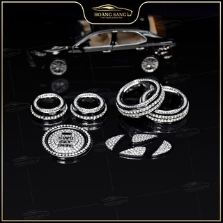 Bộ đính đá full nội thất xe hyundai accent, chất liệu đá cao cấp Swarovski, mạ viền crom không han gỉ , sang trọng