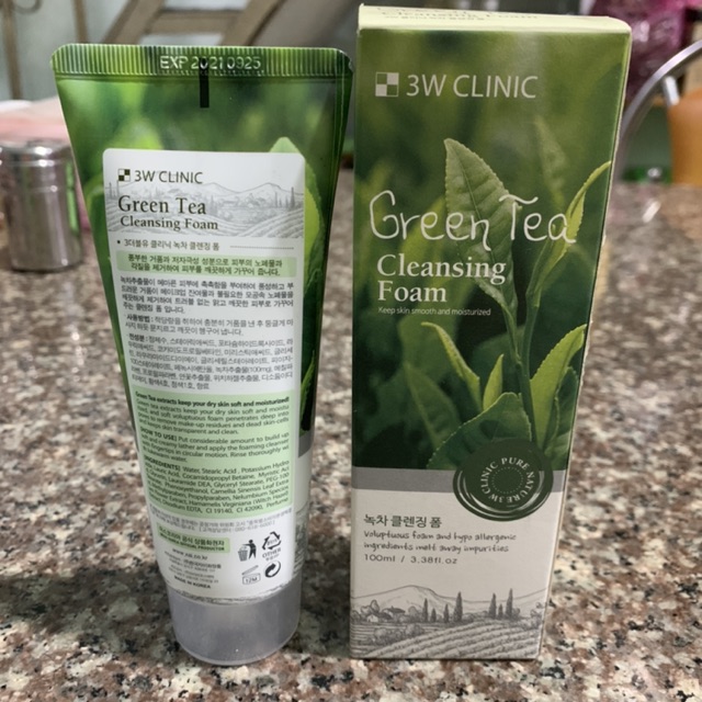 ❤️3W CLINIC Green Tea Cleansing Foam(100ml)