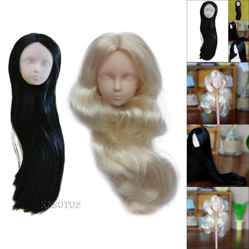 Đầu Búp Bê Nữ Tóc Dài 1 / 6 Kesoto2 Kèm Bóng Lông Dài Cho Bé 3-6 Tuổi