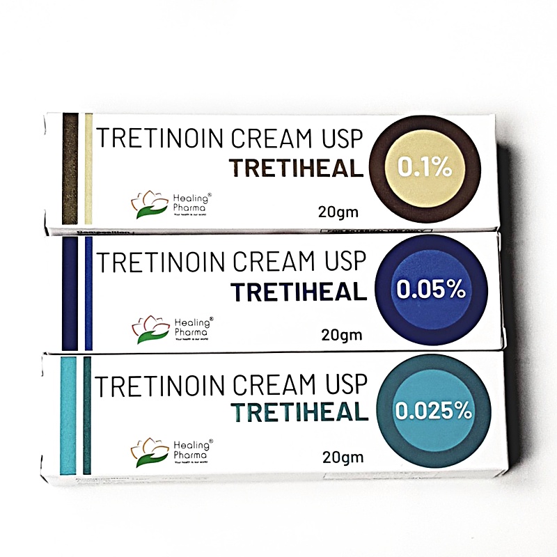 Tretiheal - Tretinoin Cream USP Kem giảm mụn, chống lão hóa 20g [ CHÍNH HÃNG ]