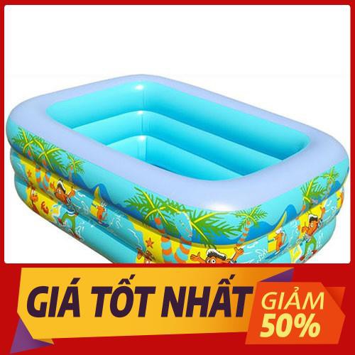 BỂ BƠI PHAO 3 TẦNG 1,3M + tặng kèm  keo dán và miếng vá _ Giá Bán Sỉ Lẻ (Giá sỉ)