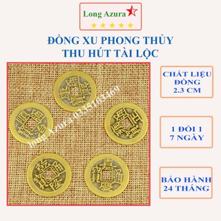 Đồng xu cổ phong thủy, 2.3cm, đồng, ngũ đế, đồng xu âm dương, gieo quẻ, chiêu tài lộc, phong thủy, may mắn, bỏ ví