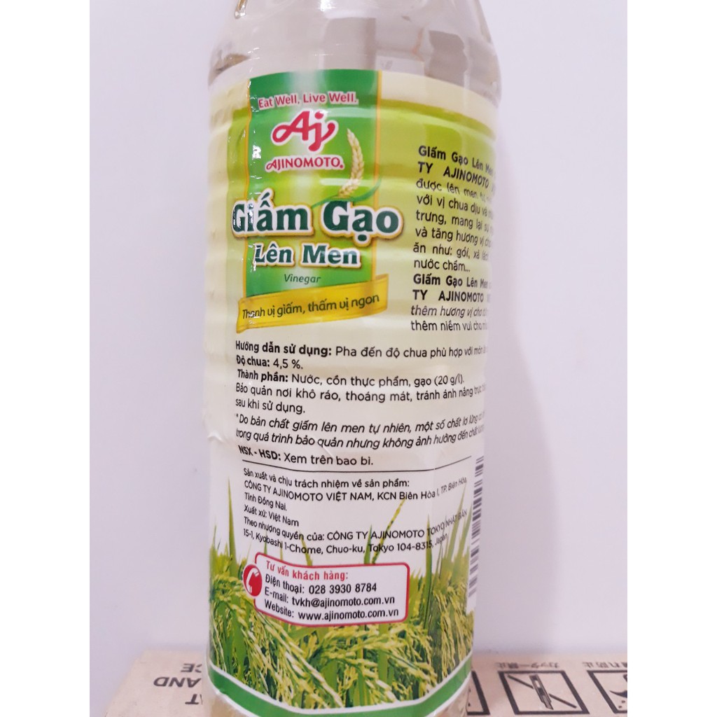 Giấm Gạo Lên Men Ajinomoto Chai 400ml