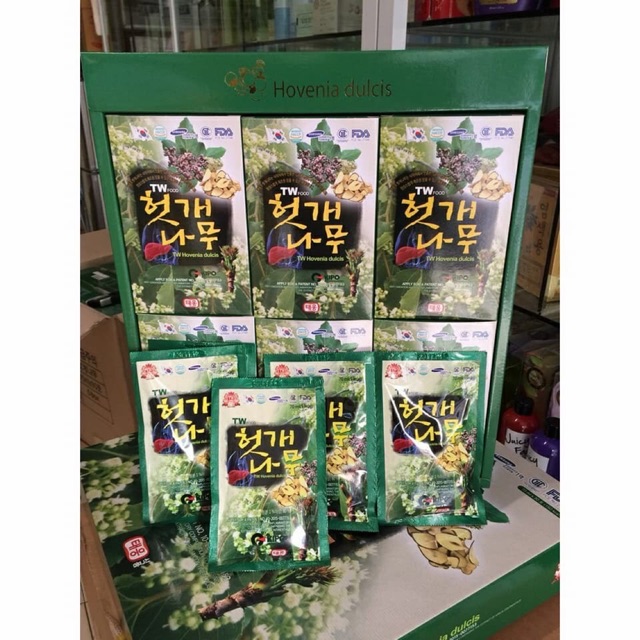 Nuớc bổ gan - mát gan - giải độc gan cao cấp Taewoong Hovenia Dulcis Hàn Quốc (70ml x 30 Gói)