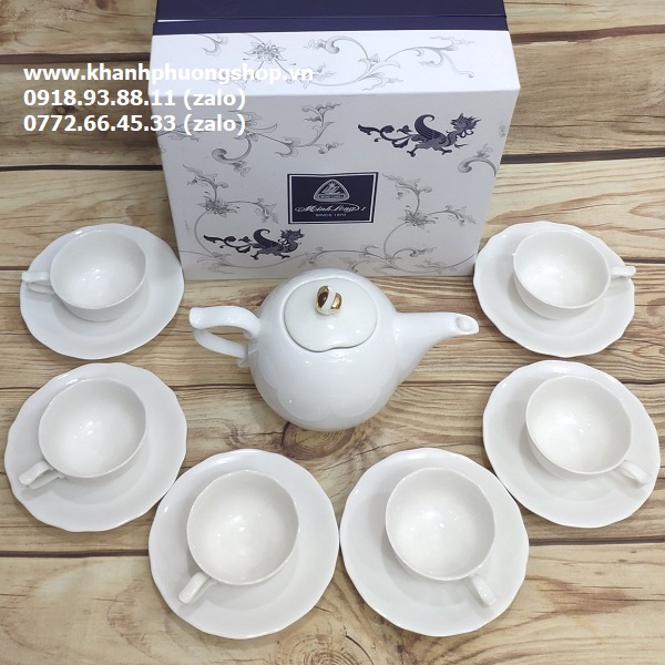 Bộ bình tách trà mẫu đơn chỉ vàng sứ Minh Long - bộ bình tách trà Mẫu Đơn chỉ vàng