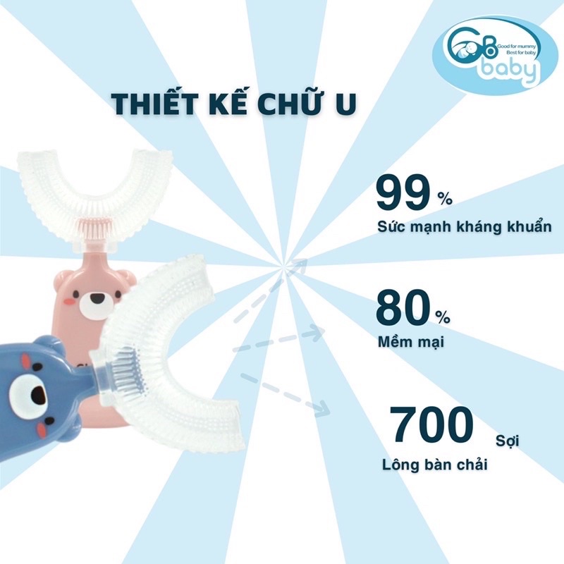 Bàn chải chữ U silicon Gb baby cho bé