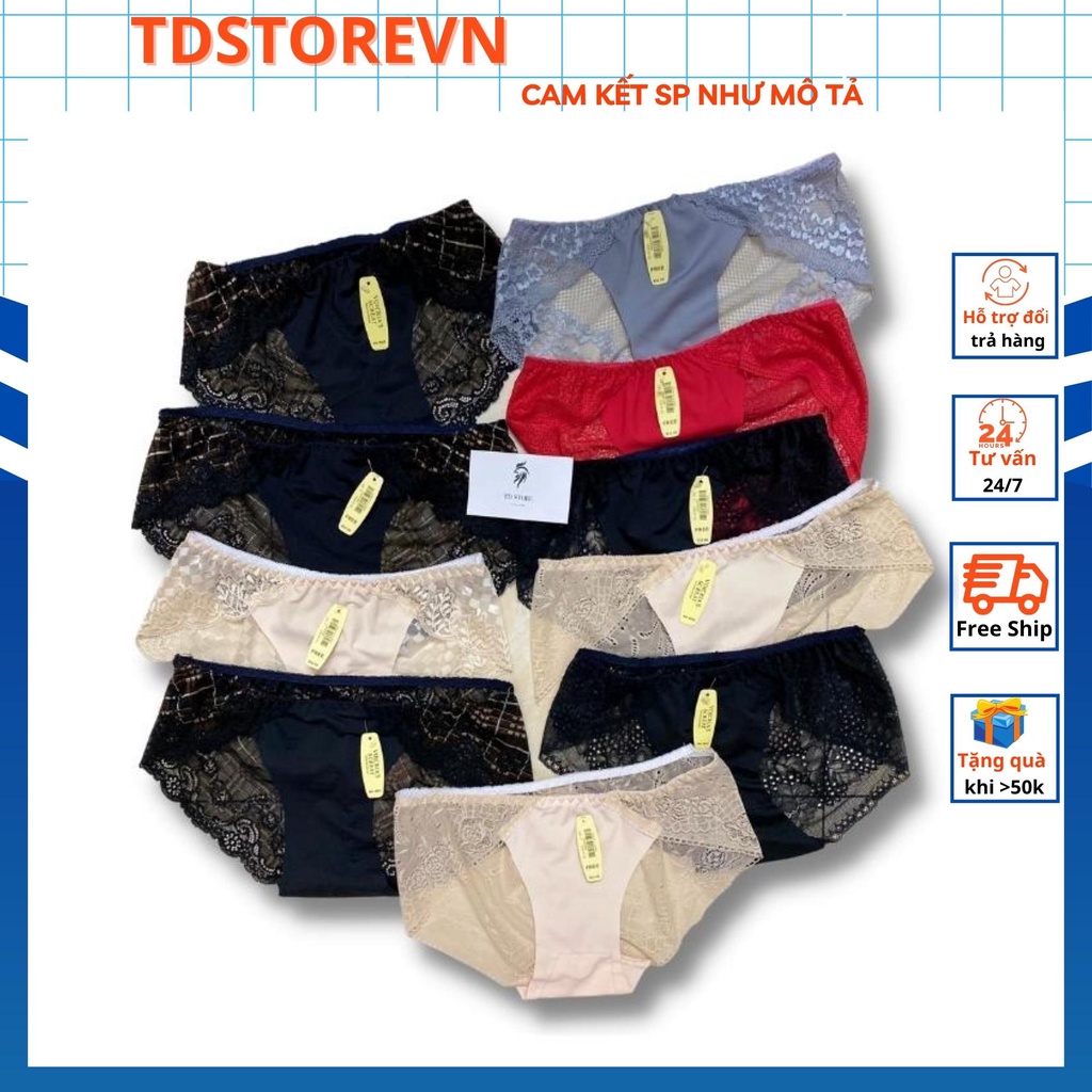 Quần lót ren nữ TDSTORE gợi cảm mềm mại free size dưới 63kg, quần lót nữ gợi cảm thiết kế họa tiết ren quyến rũ
