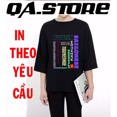 Aó thun tay lỡ in hình theo yêu cầu - FREE SIZE