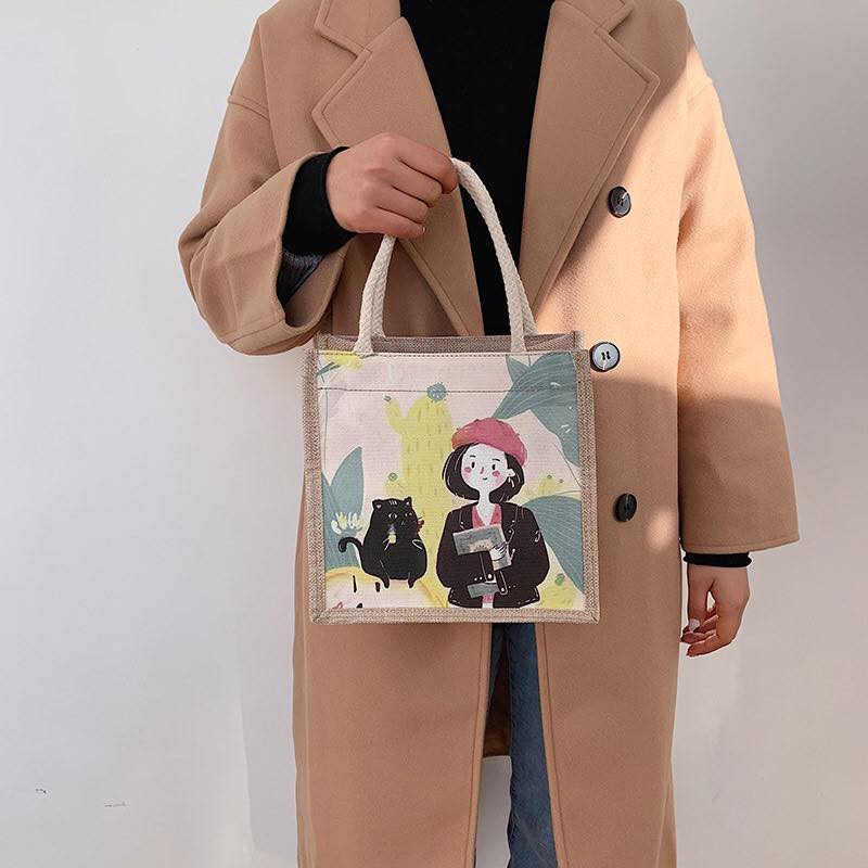 Túi cói mini 6 mẫu size 21 x 21cm | BigBuy360 - bigbuy360.vn