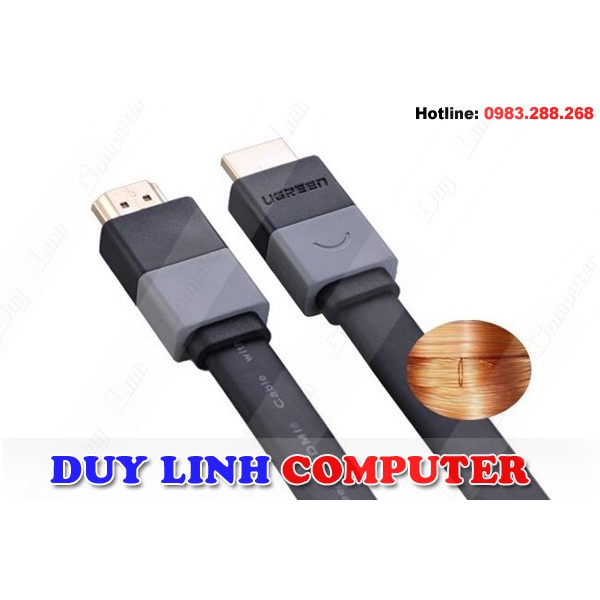 Cáp HDMI 1M dẹt chính hãng Ugreen UG 30108