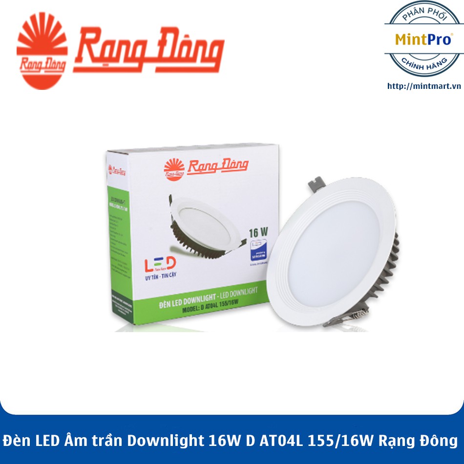 Đèn LED Âm trần Downlight 16W D AT04L 155/16W Rạng Đông - Hàng Chính Hãng