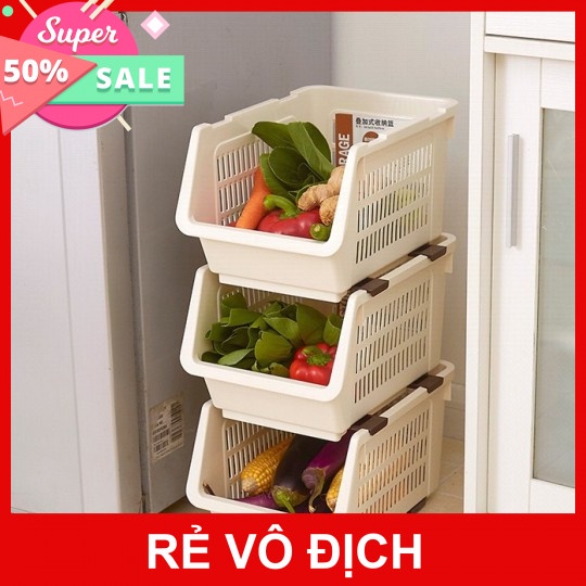 [5❤️][FREESHIP] KỆ RỔ XẾP TẦNG ĐA NĂNG VIỆT NHẬT (36x27x20cm) [HCM]