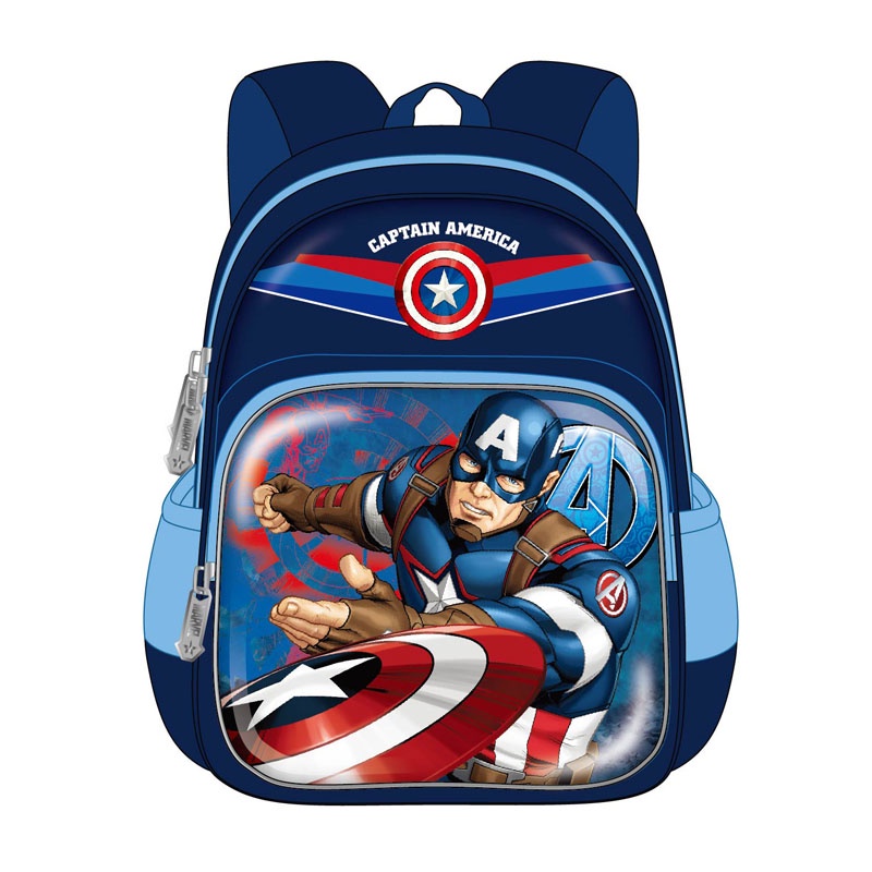 SUGE Ba Lô Đi Học In Họa Tiết Hoạt Hình Frozen / SPIDERMAN Captain America 3D Cho Bé Mẫu Giáo
