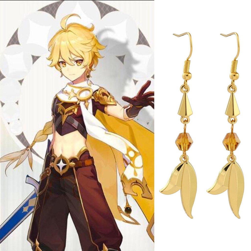 JARRED Bông Tai Dạng Vòng Hình Chiếc Lá Thời Trang Cho Nữ