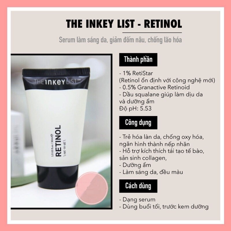 Tinh Chất Giảm Mụn Chống Lão Hóa The INKEY List Retinol Serum