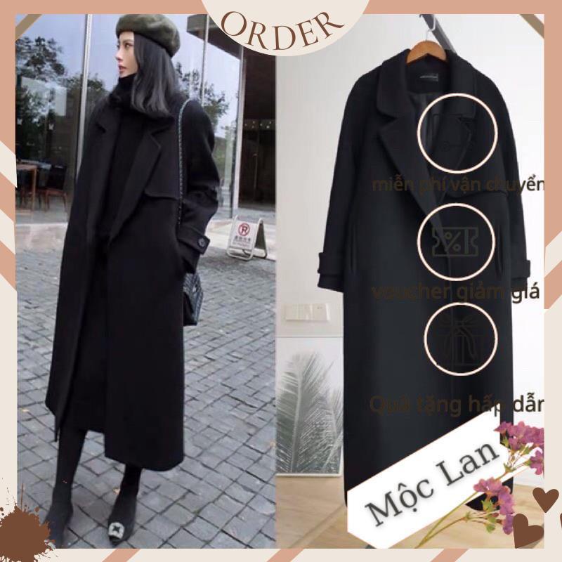 (MộcLan ORDER) Áo khoác dạ nữ phong cách Hàn Quốc cho nữ