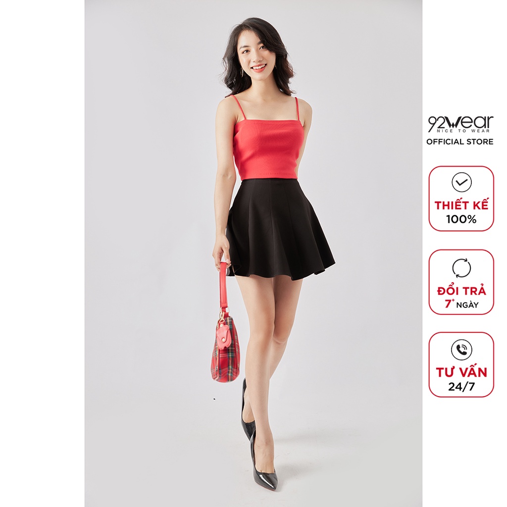 Áo thun 2 dây 92WEAR 4 MÀU, đủ size, dáng croptop ngắn ATW0828