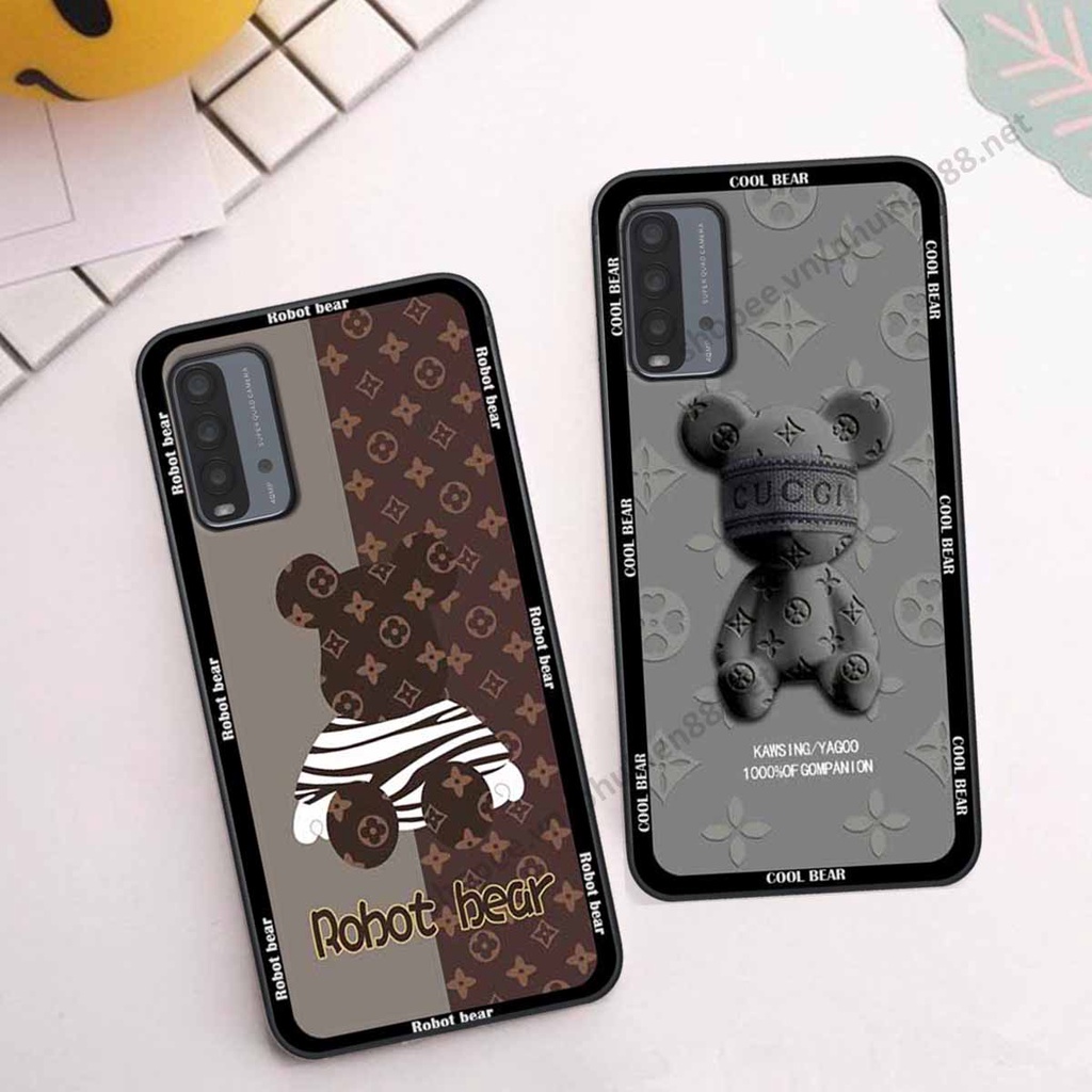 Ốp Xiaomi Redmi 9T bear, k@ws thương hiệu phong cách ốp lưng thời trang cao cấp