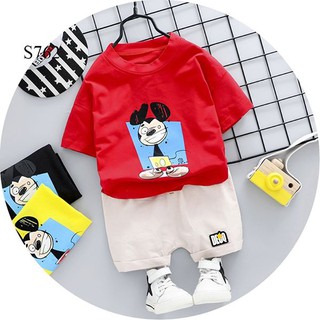 Set Áo Quần Mickey Cho Bé Trai