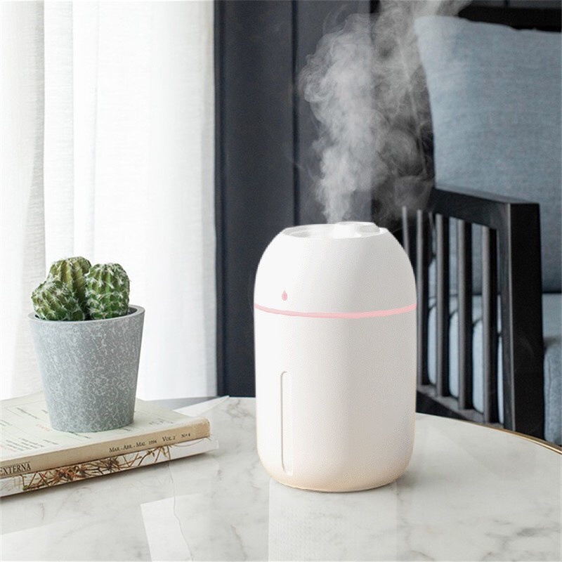 Máy xông tinh dầu Humidifier Đủ kích cỡ 330ml và 250ml có đèn led, phun sương
